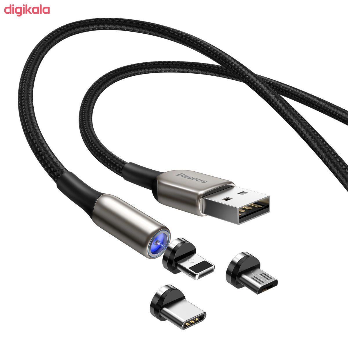 مشخصات قیمت و خرید کابل تبدیل Usb به Usb C Microusb لایتنینگ باسئوس مدل Tzcaxc F01 طول 1 متر دیجی کالا