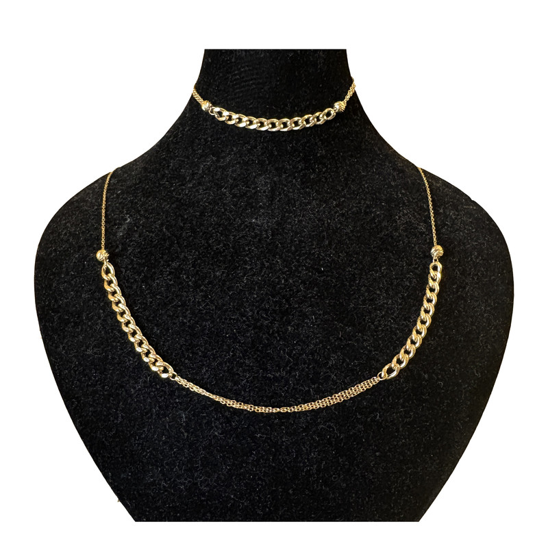 نیم ست طلا 18 عیار زنانه دوست خوب مدل کارتیه Dk10025