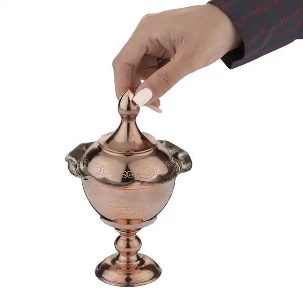 قندان مسی مدل رز  کد ZH268.3