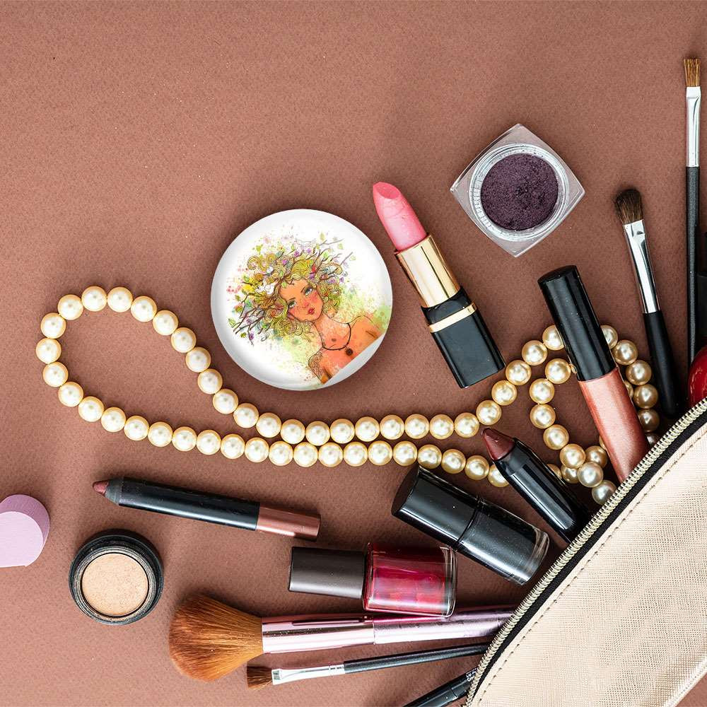 آینه جیبی خندالو مدل دختر  کد 5527