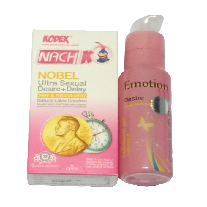 کاندوم کدکس مدل Nobel بسته 12 عددی به همراه ژل ایموشن مدل Desire