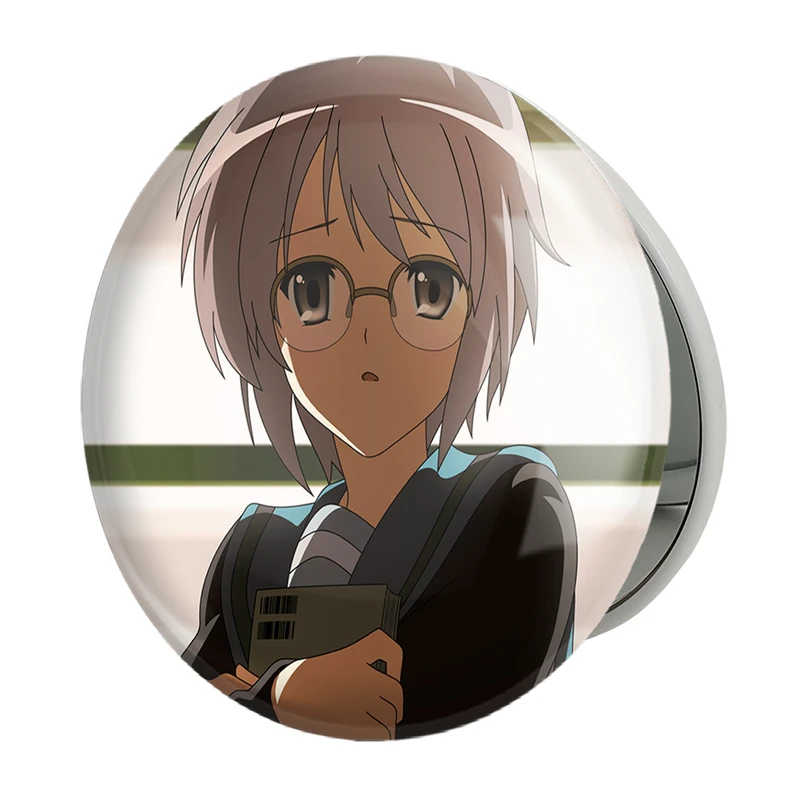 آینه جیبی خندالو طرح یوکی انیمه ناپدید شدن هارومی سوزومیا The Disappearance of Haruhi Suzumiya مدل تاشو کد 23111 