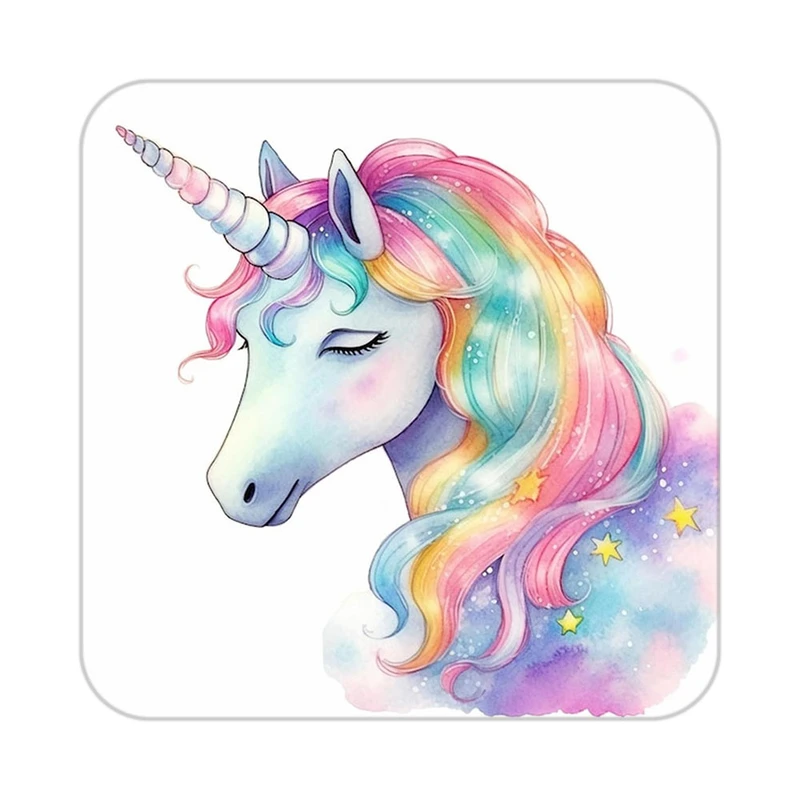 زیر لیوانی کاکتی طرح اسب تک شاخ و یونیکورن مدل mp33085