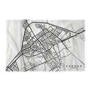 کاغذ کادو ترمه طراحان ایده مدل نقشه شهر سمنان کد map0508 سایز 57x37 سانتی متر