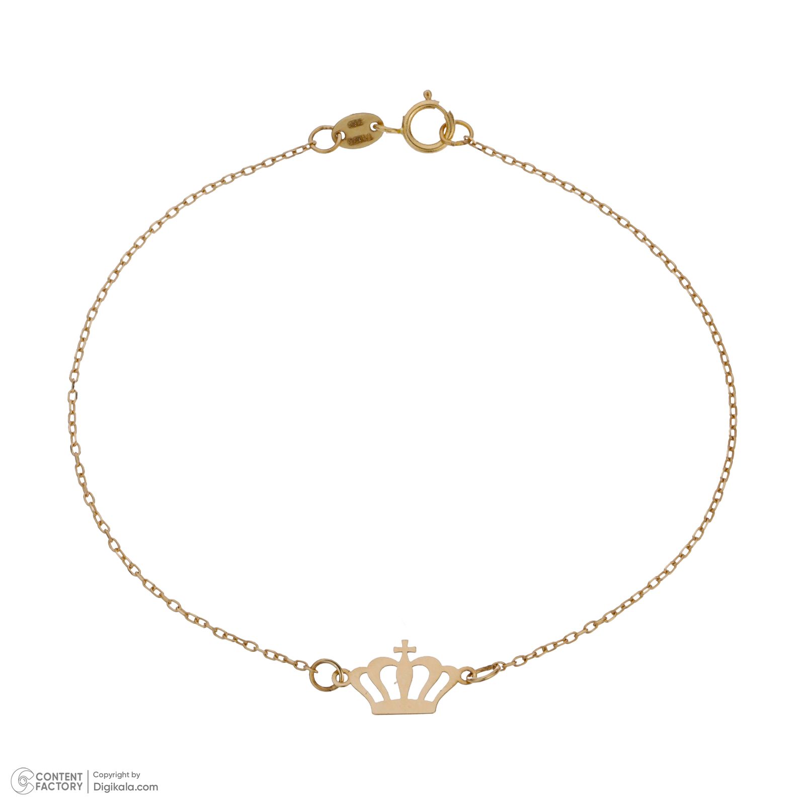 دستبند طلا 18 عیار زنانه مایا ماهک مدل MB1635 طرح تاج -  - 2