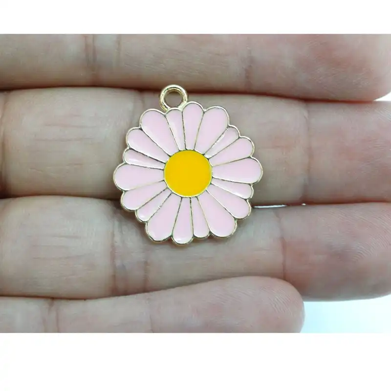 آویز گردنبند مدل گل بابونه کد AG 666