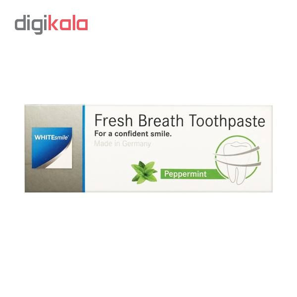 خمیر دندان خوشبو كننده وایت اسمایل مدل Fresh Breath حجم 75 میلی لیتر خمیر دندان خوشبو كننده وایت اسمایل مدل Fresh Breath حجم 75 میلی لیتر