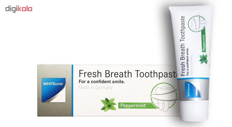 خمیر دندان خوشبو كننده وایت اسمایل مدل Fresh Breath حجم 75 میلی لیتر خمیر دندان خوشبو كننده وایت اسمایل مدل Fresh Breath حجم 75 میلی لیتر