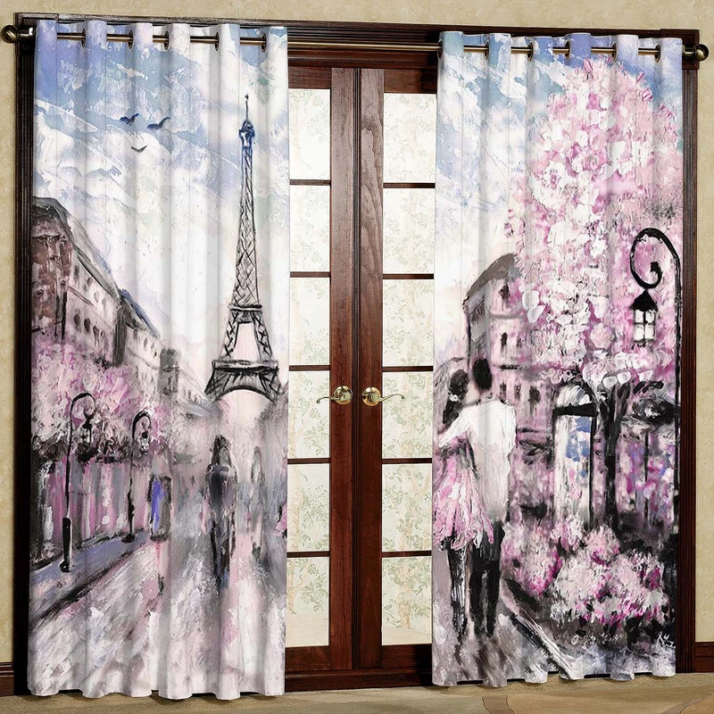 پرده ایفل ریز مدل مخمل پانچی کد 2_5463 W سایز 140x280 سانتی متر