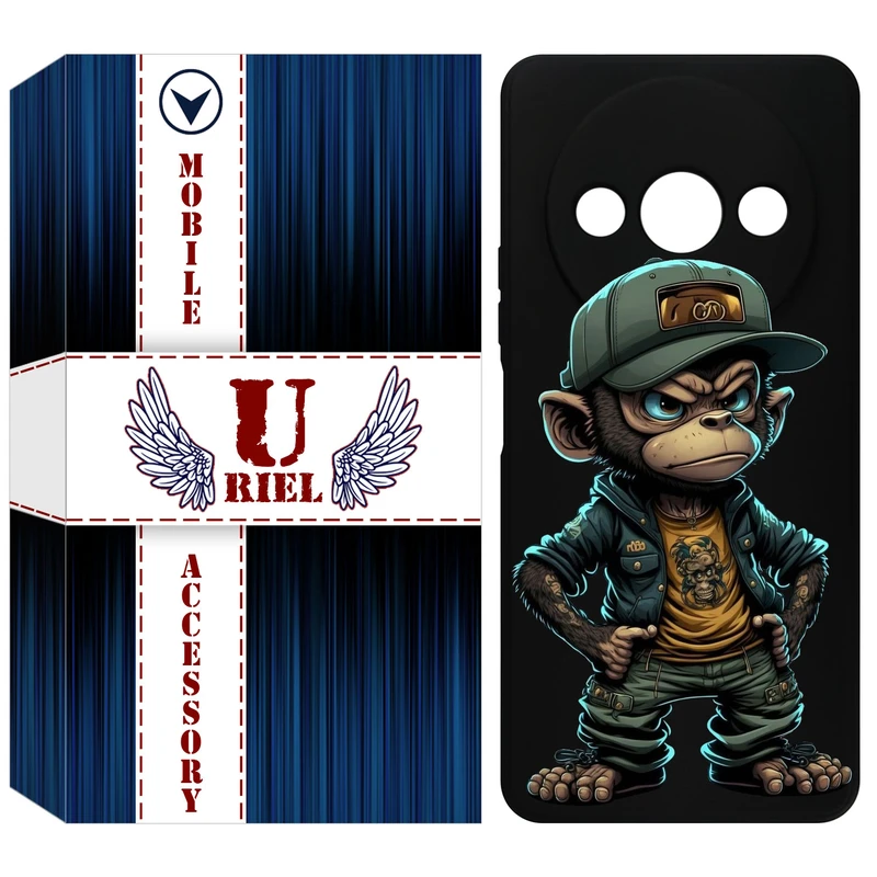 کاور یوریل قاب مدل KSH کد 37 طرح Monkey مناسب برای گوشی موبایل شیائومی Redmi A3 / A3x