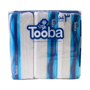 دستمال کاغذی 150 برگ طوبی مدل اقتصادی بسته 3 عددی