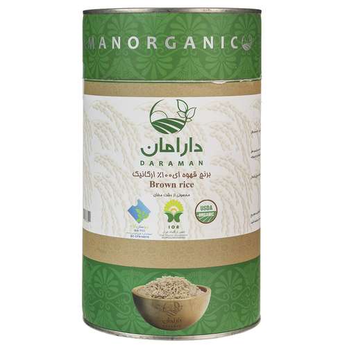 برنج قهوه ای ارگانیک هاشمی دارامان مقدار 0.9 کیلوگرم