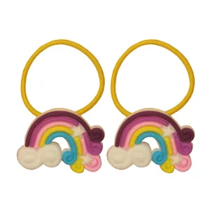 کش مو دخترانه مدل رنگین  کمان کد 07 بسته 2 عددی