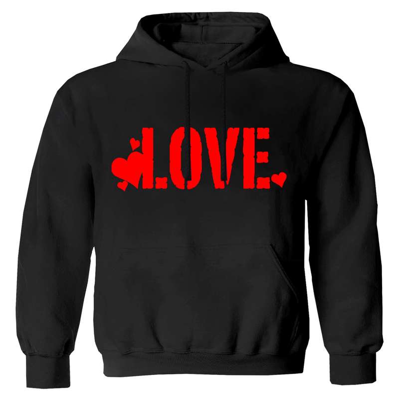 هودی دخترانه مدل love F43 رنگ مشکی