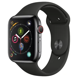 ساعت هوشمند اپل واچ سری 4 مدل  44mm Space Black Stainless alumiuim Case with Black Sport Band