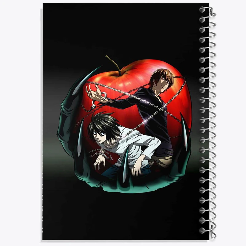 دفتر مشق 100 برگ خندالو طرح لایت و ال انیمه دفترچه مرگ Death Note کد 11294