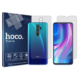 Hoco HyGEL model transparent screen protector suitable for Xiaomi Redmi Redmi Note 8 Pro mobile phone along with the phone back protector