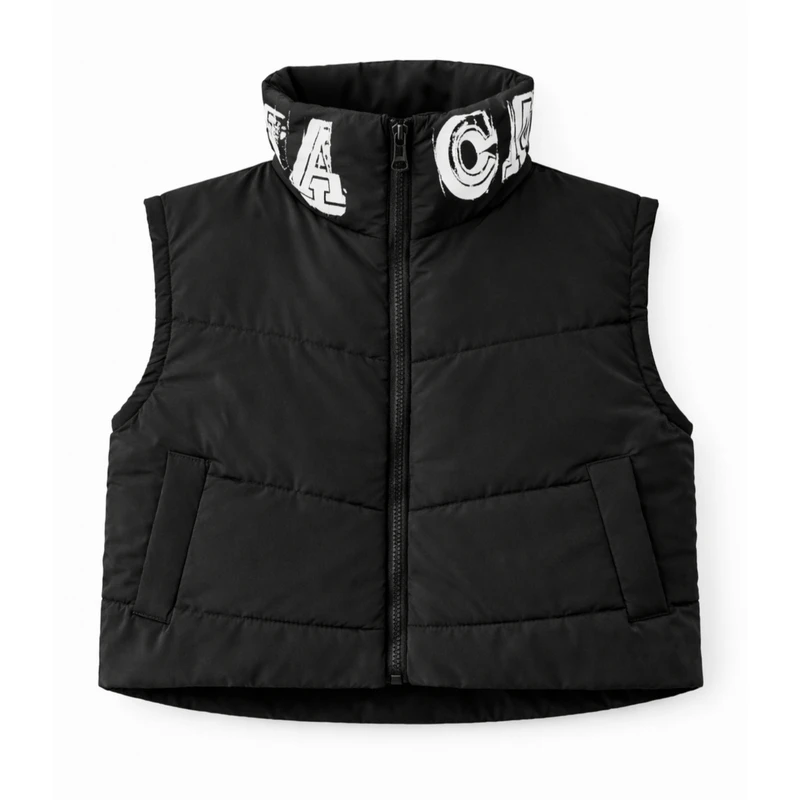 پافر زنانه مدل یقه چاپی