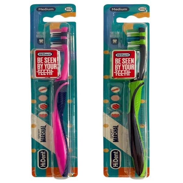 مسواک هایدنت مدل اسپرت 904 با برس متوسط مجموعه 2 عددی