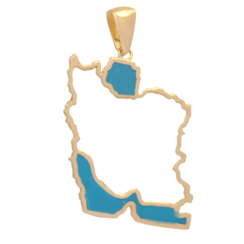 آویز گردنبند طلا 18 عیار زنانه طلای مستجابی طرح ایران کد T1707