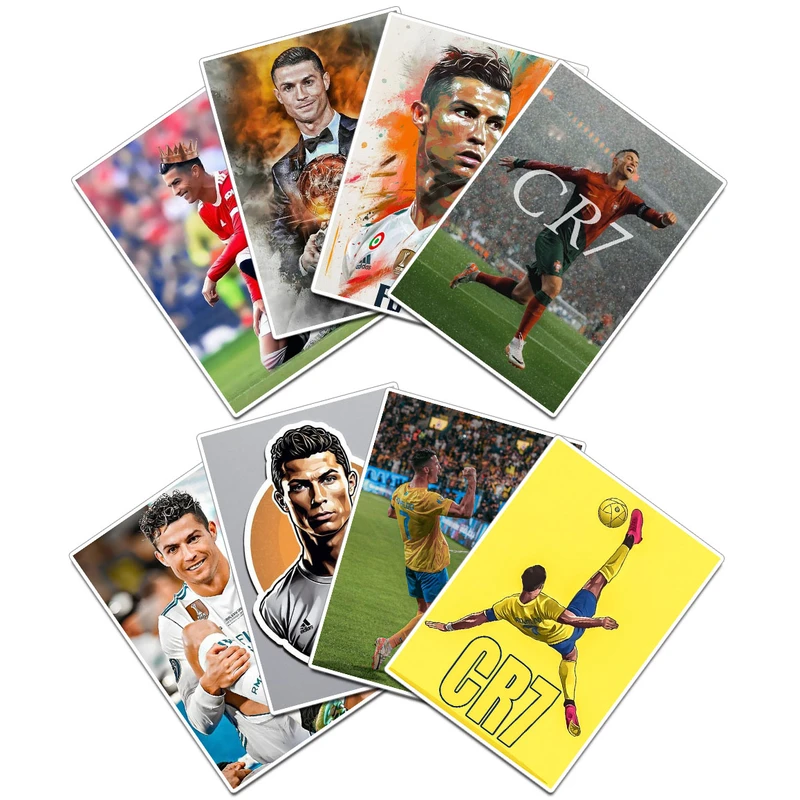 استیکر لپ تاپ و موبایل گوفی مدل کریستیانو رونالدو طرح Cristiano Ronaldo کد CR02 مجموعه 8 عددی