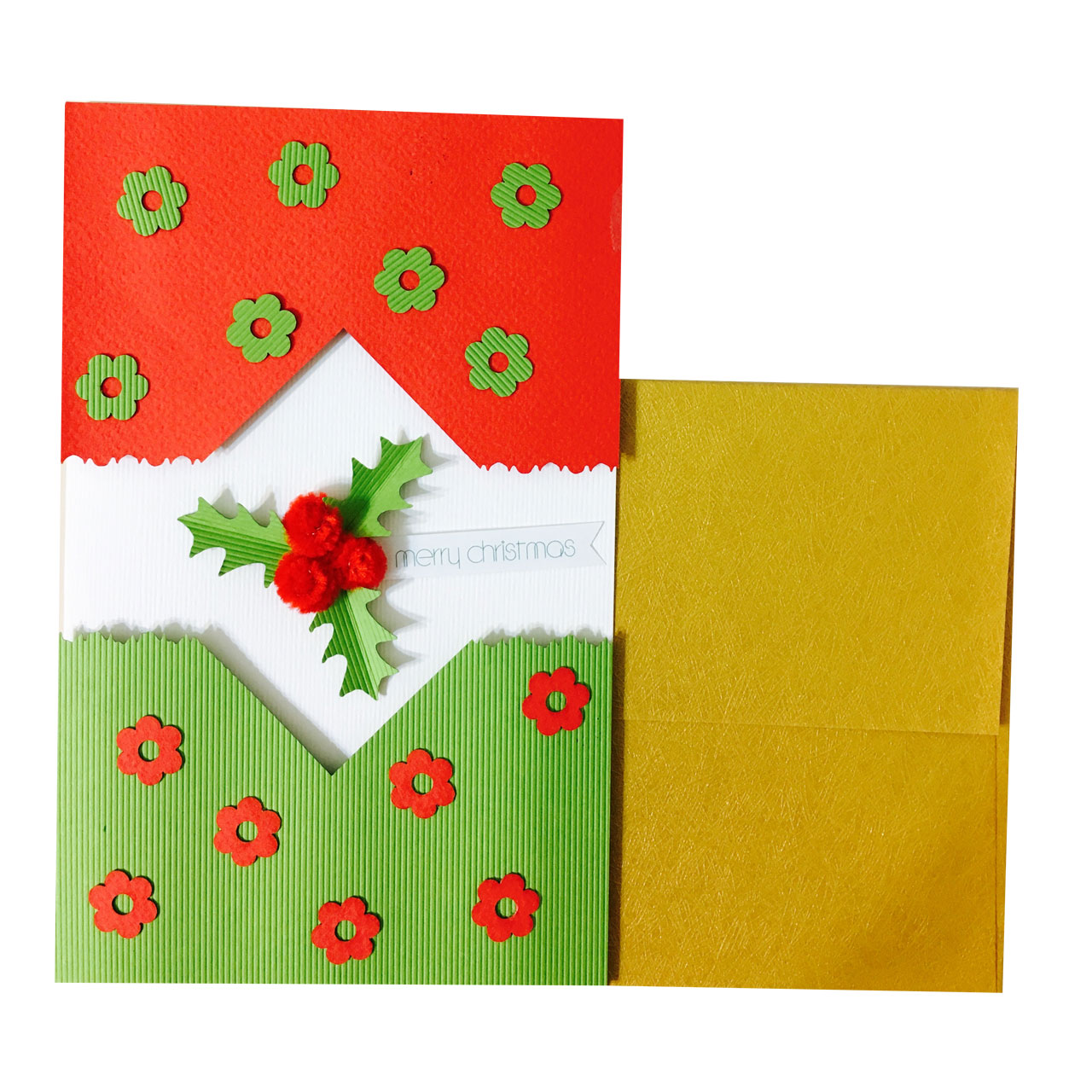 کارت پستال دست ساز مدل Merry Christmas