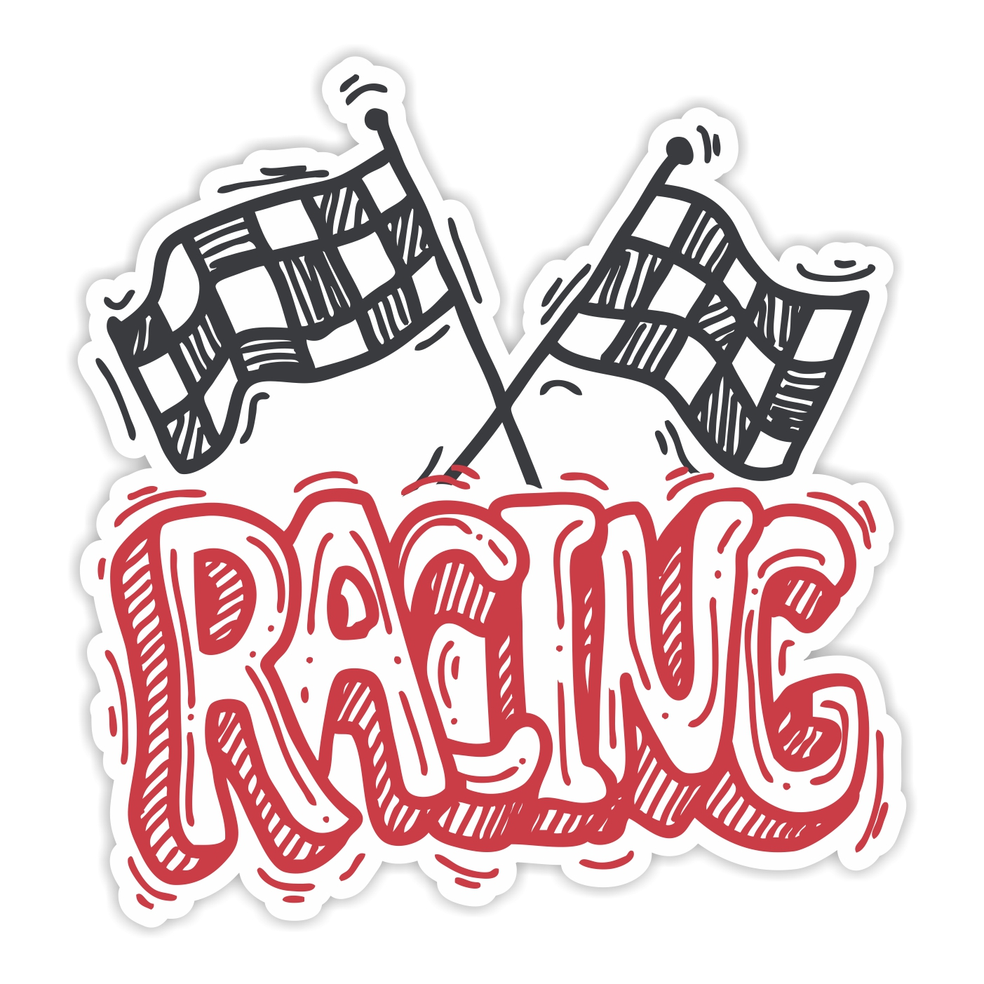 استیکر مدل BSB-00302 طرح Racing