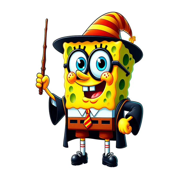 استیکر پارچه و لباس پاد آفرین مدل باب اسفنجی کد 1867