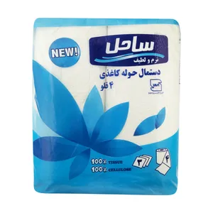 دستمال حوله ای ساحل مدل 001 بسته 4 عددی