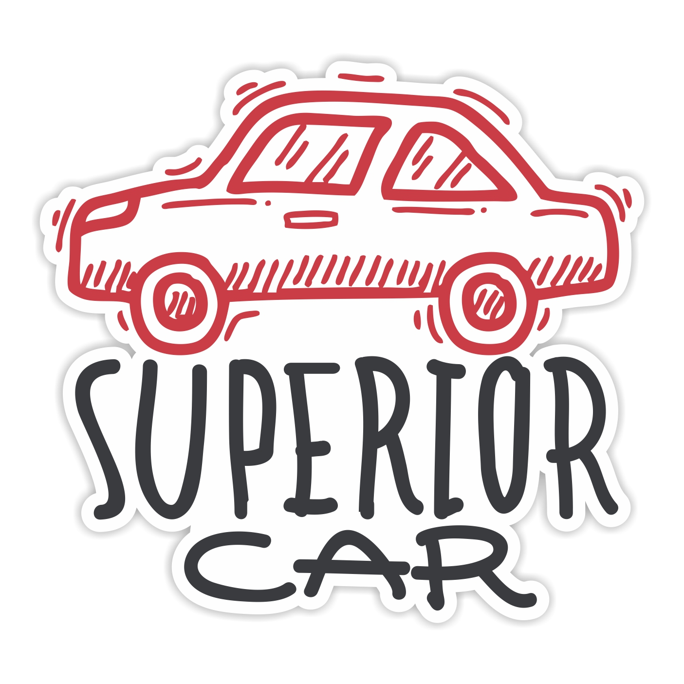 استیکر خودرو مدل BSB-00304 طرح Superior Car