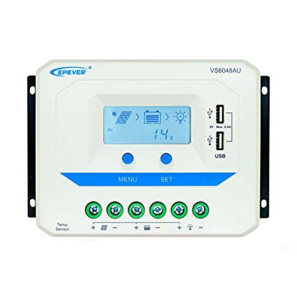 کنترل کننده دیجیتال شارژ خورشیدی 60 آمپر48 ولت ای پی اور مدل VS6048AU