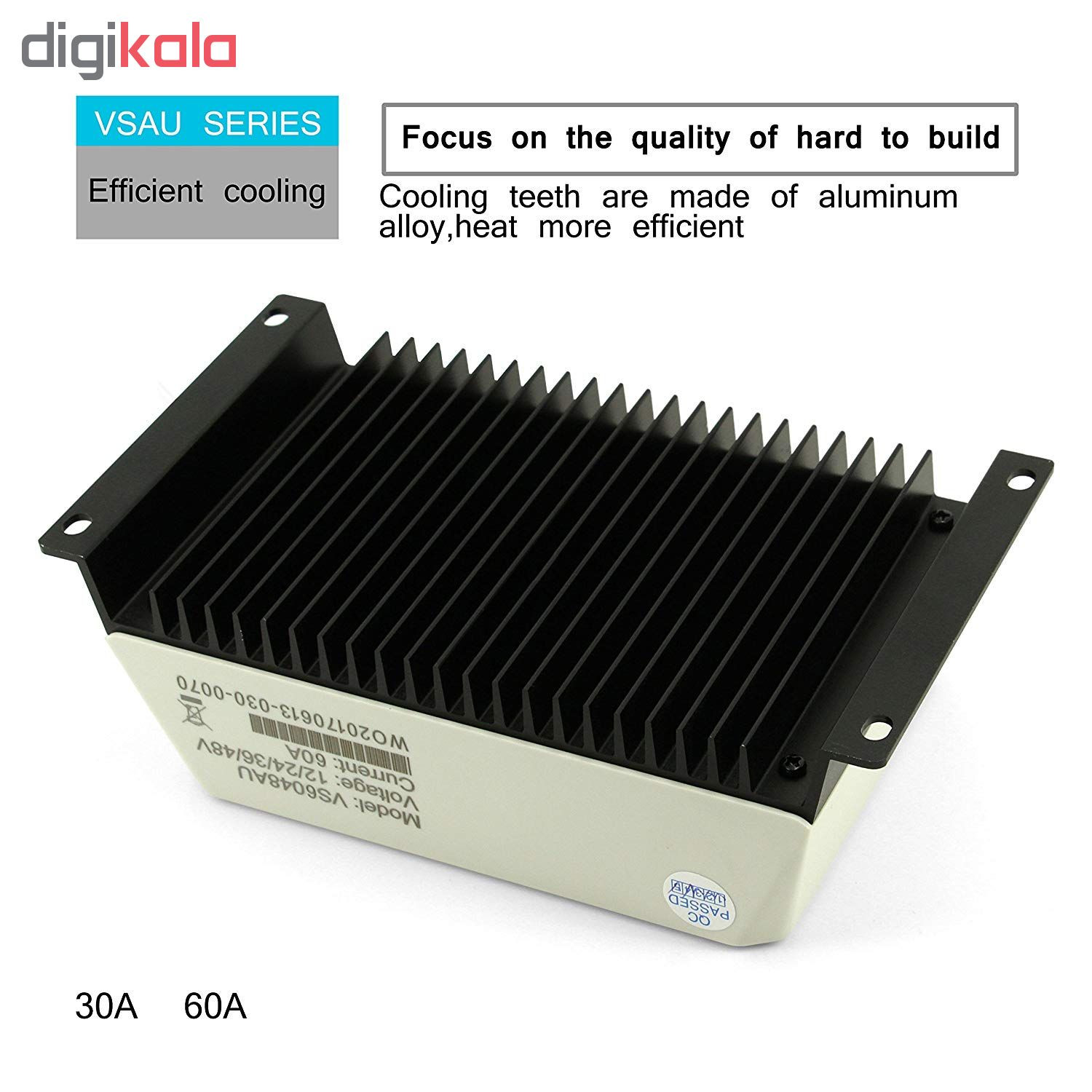 کنترل کننده دیجیتال شارژ خورشیدی 60 آمپر48 ولت ای پی اور مدل VS6048AU