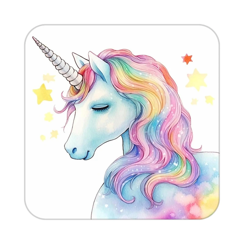 زیر لیوانی کاکتی طرح اسب تک شاخ و یونیکورن مدل mp33271