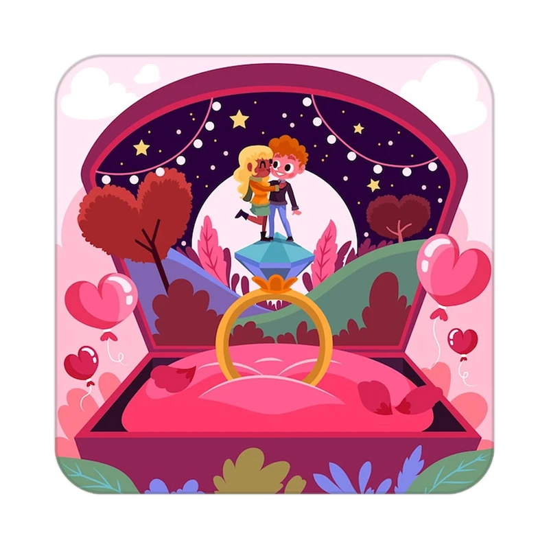 زیر لیوانی کاکتی مدل عاشقانه کد mp11244