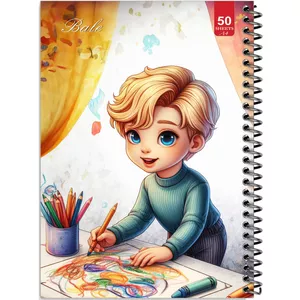 دفتر نقاشی 50 برگ انتشارات بله طرح پسر طراح کد A4-L173