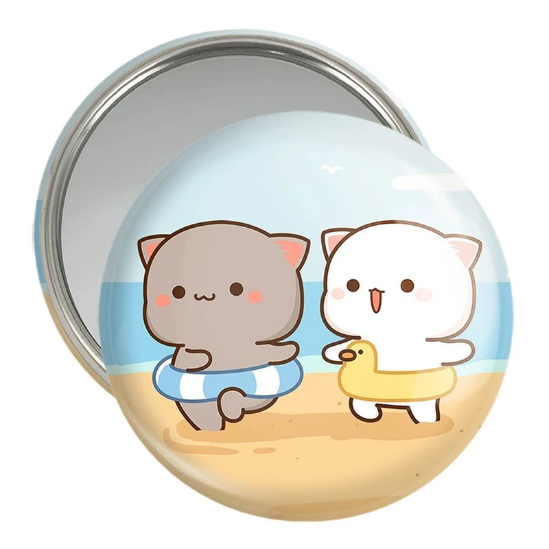 آینه جیبی خندالو مدل گربه های بامزه  کد 22029