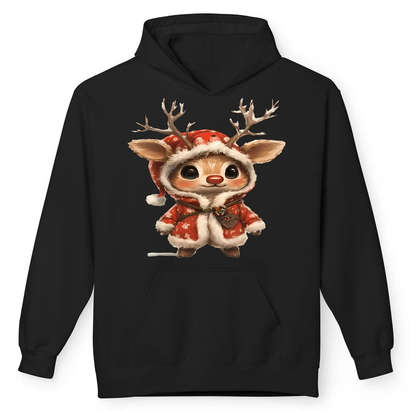 هودی زنانه پاد آفرین مدل کریسمس کد 04 طرح گوزن