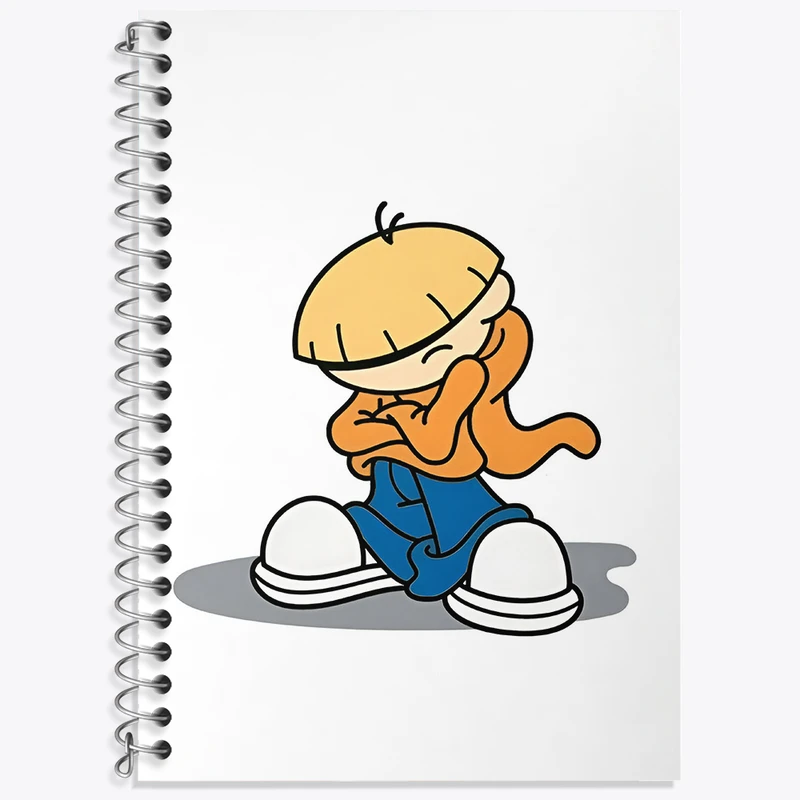 دفتر زبان 50 برگ خندالو مدل دو خط طرح Codename Kids Next Door کد N2502