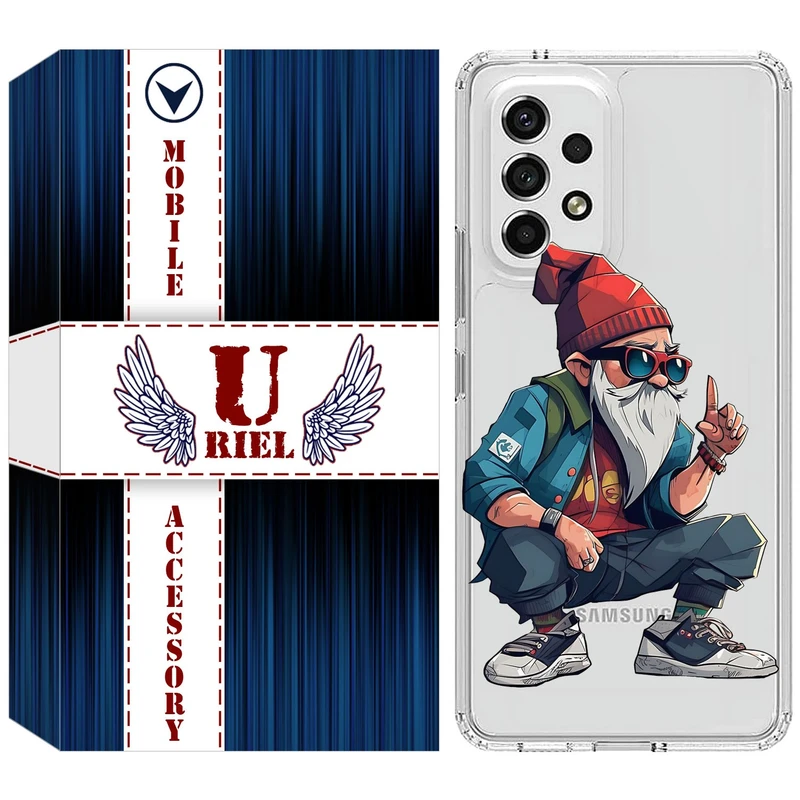 کاور یوریل مدل Clear کد 48 طرح پیرمرد مناسب برای گوشی موبایل سامسونگ Galaxy A72