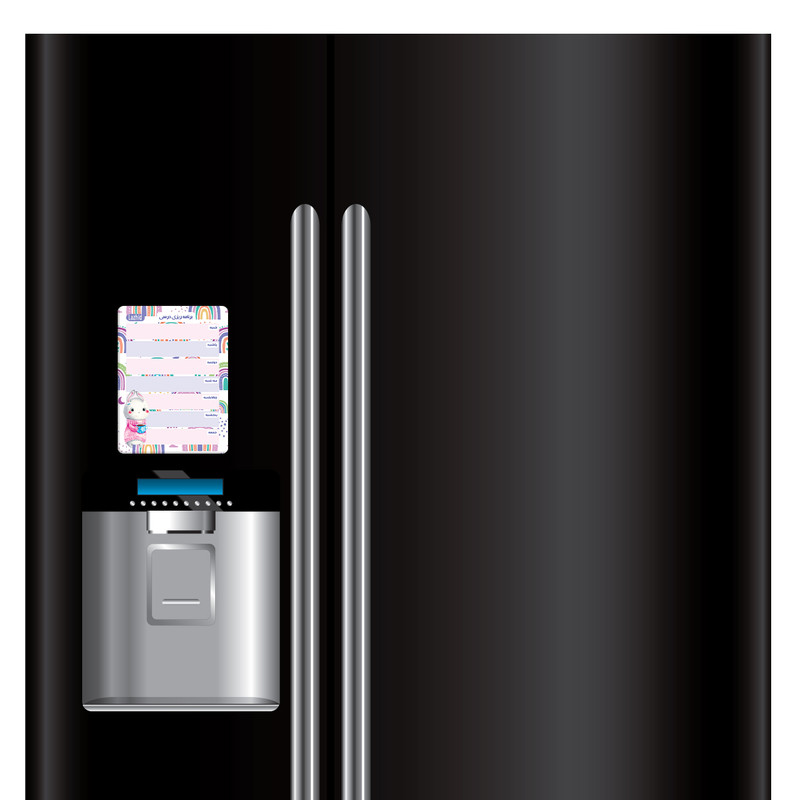 تخته وایت برد لاژید مدل برنامه ریزی درسی سایز 14x18 سانتی متر