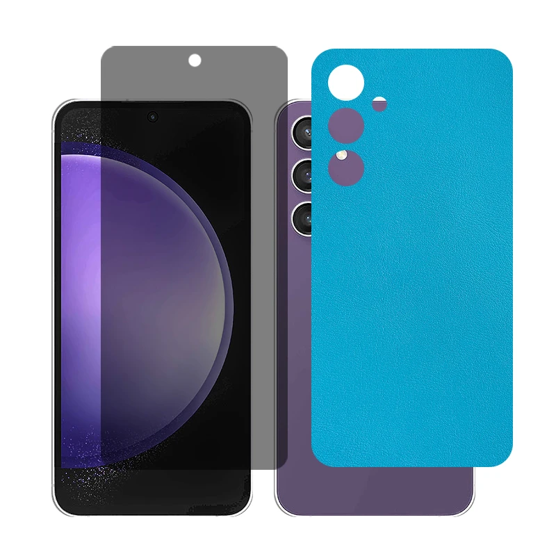 محافظ صفحه نمایش حریم شخصی گلس مدل Together مناسب برای گوشی موبایل سامسونگ Galaxy S23 FE به همراه برچسب پوششی پشت گوشی 