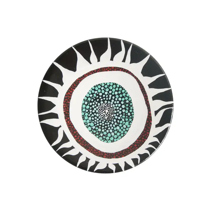 بشقاب دیوارکوب سفالی طرح مدرن مجموعه 2 عددی