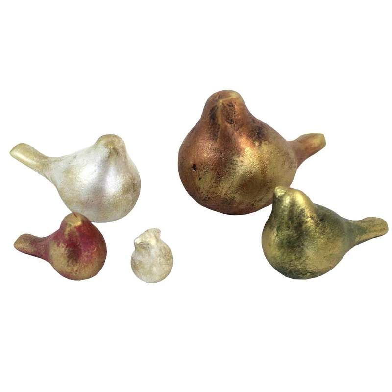 مجسمه سفالی طرح پرنده کد M مجموعه 5 عددی