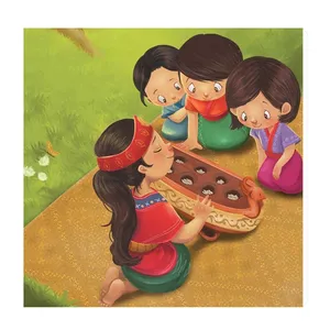 تابلو کودک و نوزاد طرح دختر سرخ پوست و قایق کد wkt200