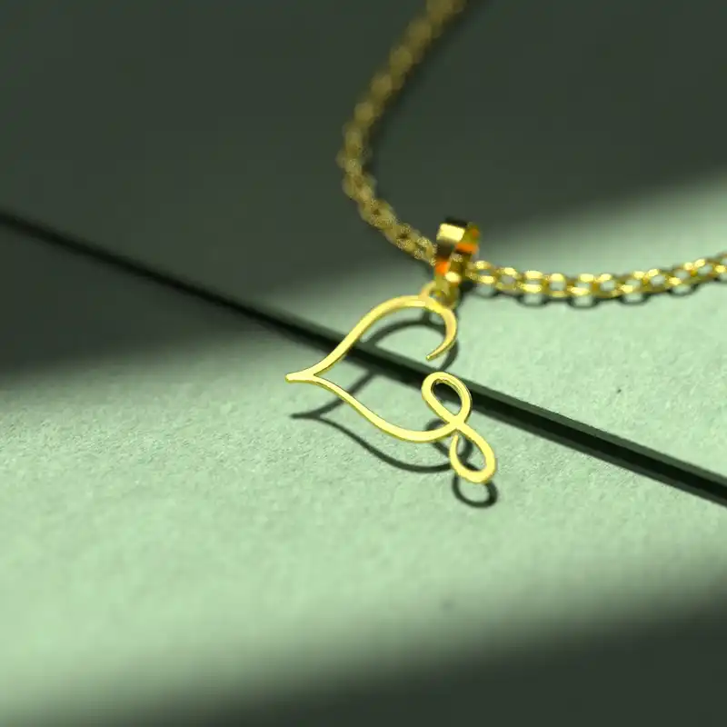 گردنبند طلا 18 عیار زنانه مدوپد مدل  طرح قلب کد E1257