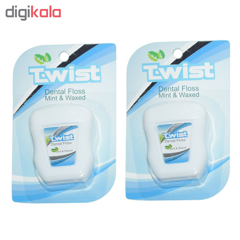 نخ دندان تویست مدل Mint And Waxed بسته 2 عددی