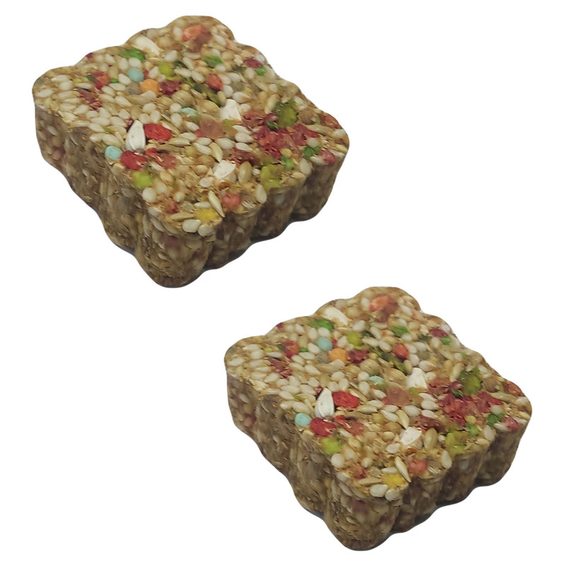 تشویقی پرندگان برندکلاغ سفید مدل میوه ای 40گرمی بسته دوعددی