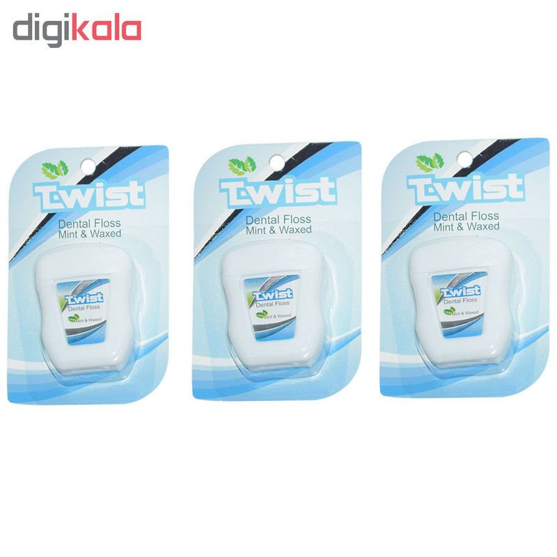 نخ دندان تویست مدل Mint And Waxed بسته 3 عددی نخ دندان تویست مدل Mint And Waxed بسته 3 عددی