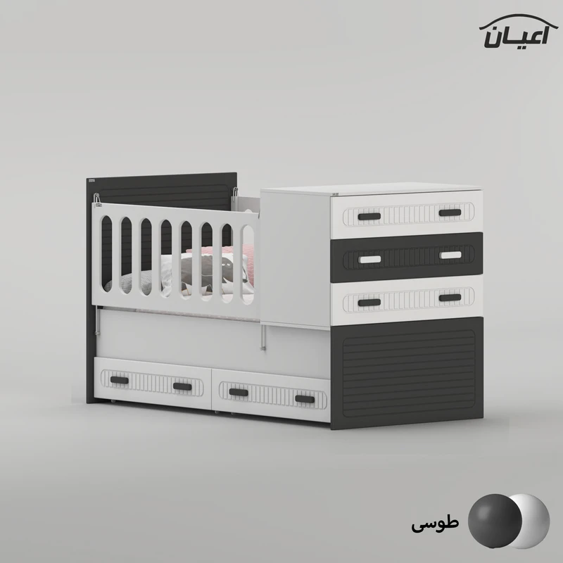 عکس شماره 4 : تختخواب کودک اعیان مدل fh1006 سایز 180 × 80 سانتی متر