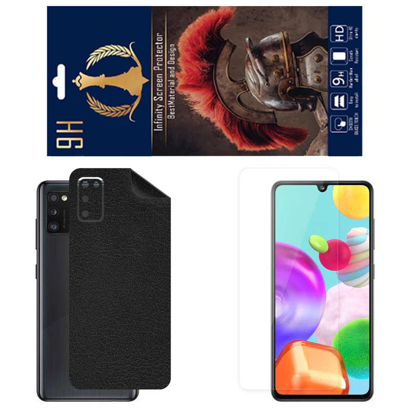 برچسب پوششی اینفینیتی مدل CH مناسب برای گوشی موبایل سامسونگ Galaxy A41 به همراه محافظ صفحه نمایش